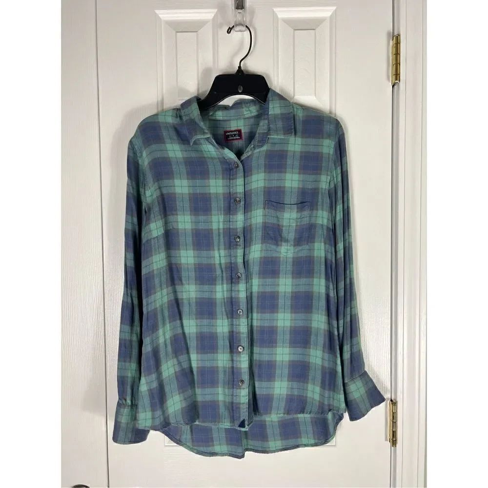 Untuck It Womens Button Down Blouse Size 8